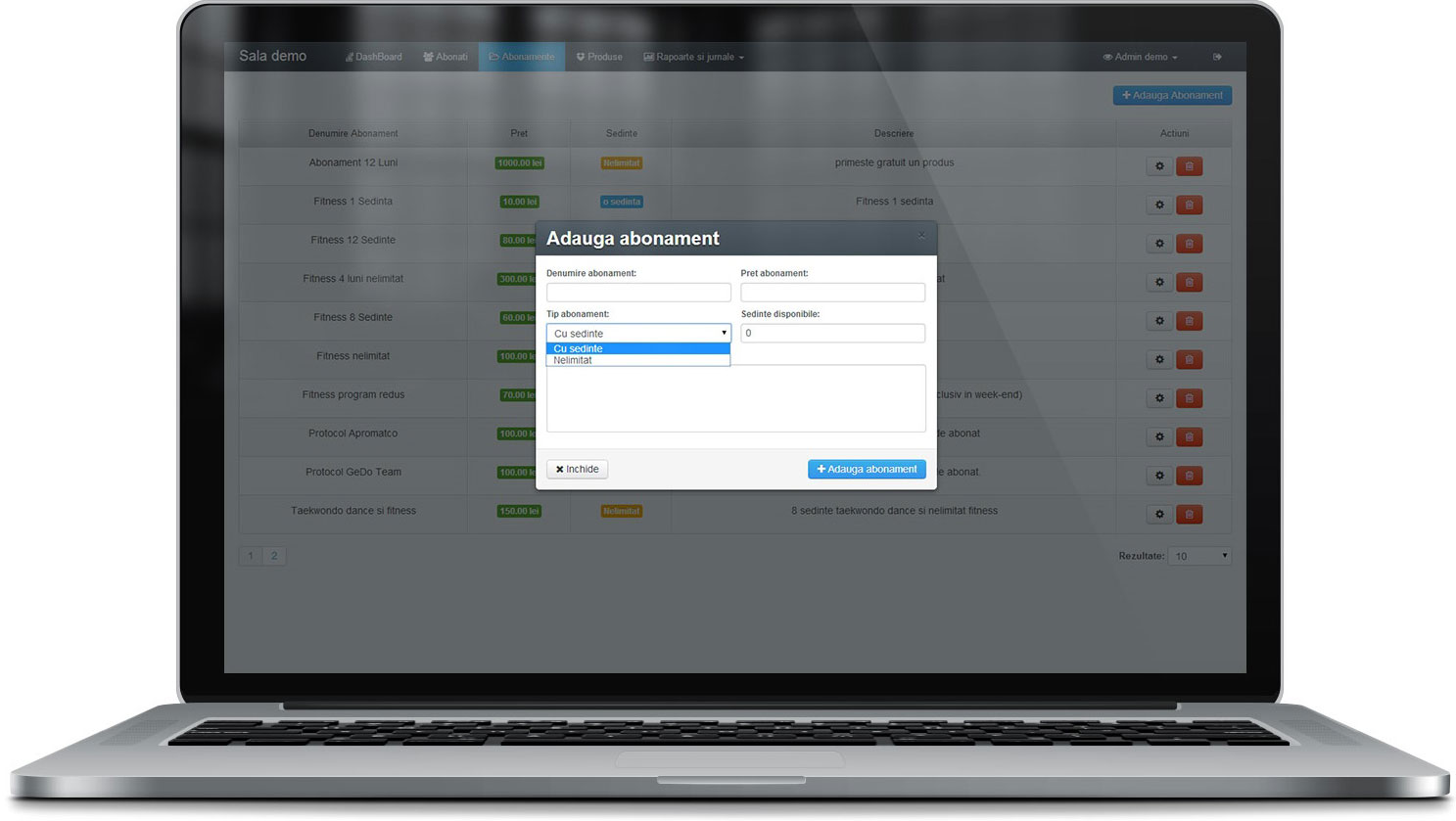 Adauga abonament nou